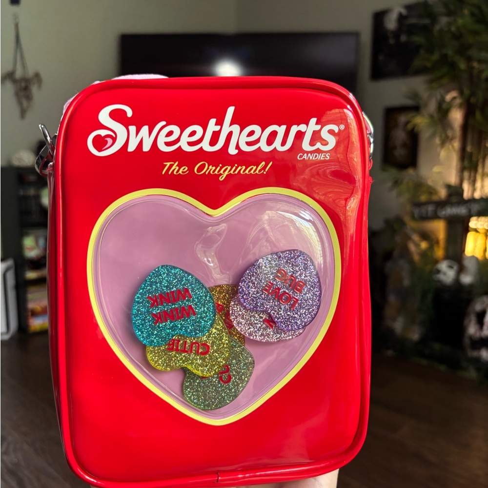 Sweethearts Red Candy Bag Bath and Body Works Crossbody Purse Makeup Bag